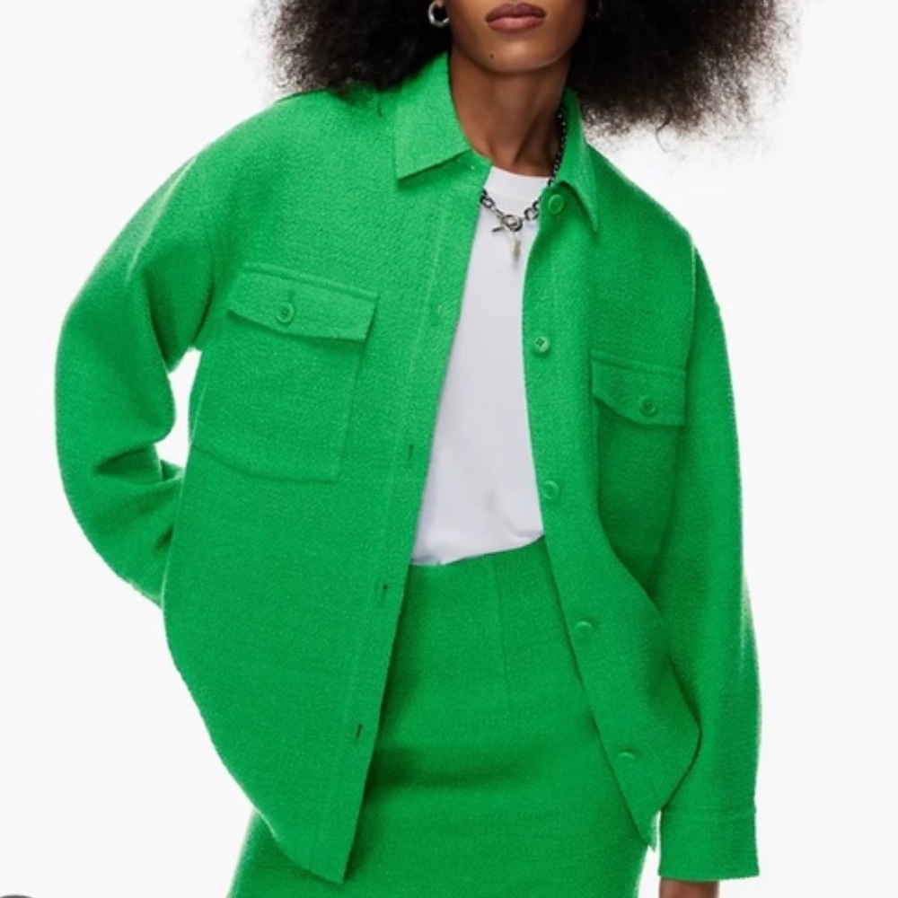 NWOT: ARITZIA BABTON - Joan Shirt Jacket, Green - Size 1